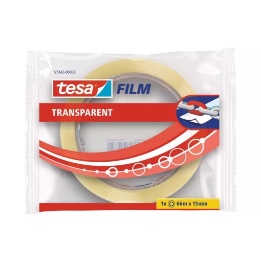 Fita Adesiva 66mx15mm Transparente TESAFILM 57342