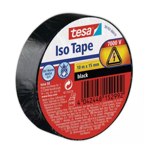 Fita Isoladora Adesiva 10mx15mm preto TESAFLEX 56192