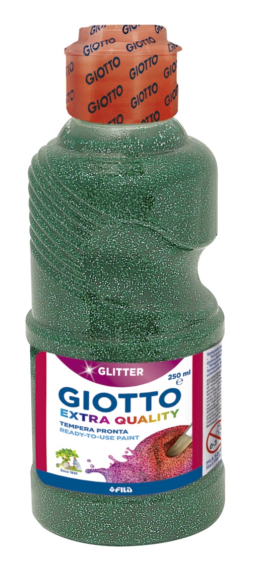 Guache GIOTTO Extra Quality Glitter 250ml verde