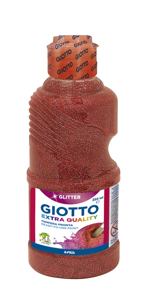 Guache GIOTTO Extra Quality Glitter 250ml vermelho