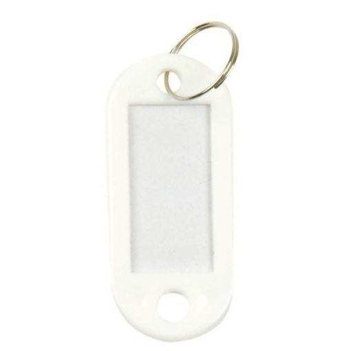 Porta-chaves Plástico com Etiqueta Q-CONNECT Branco