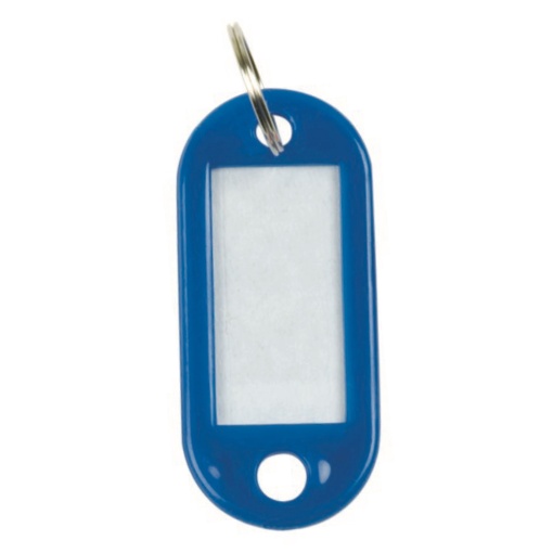 Porta-chaves Plástico com Etiqueta Q-CONNECT Azul