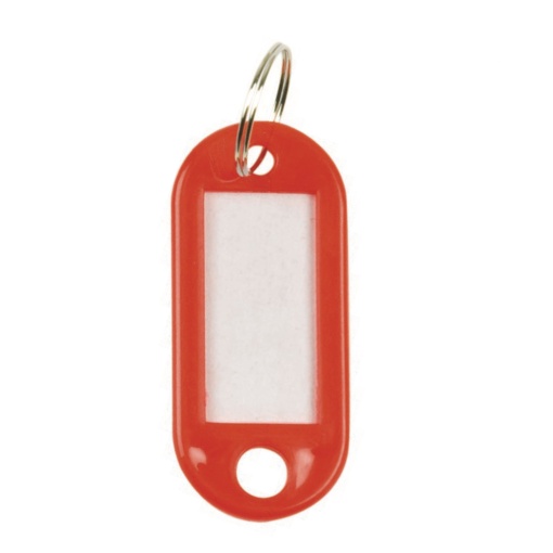 Porta-chaves Plástico com Etiqueta Q-CONNECT Vermelho