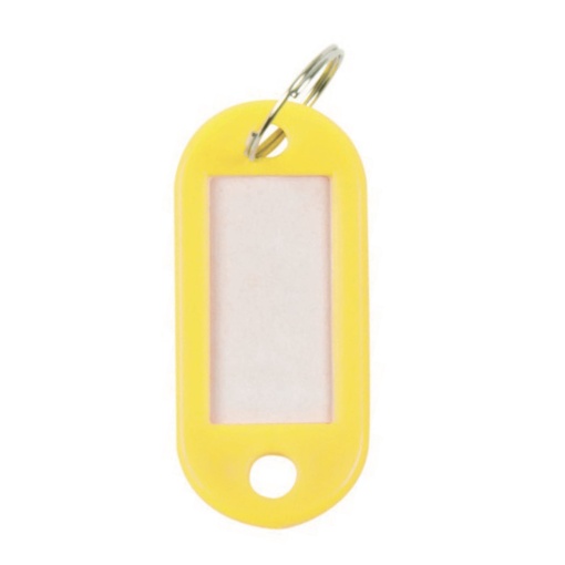 Porta-chaves Plástico com Etiqueta Q-CONNECT Amarelo