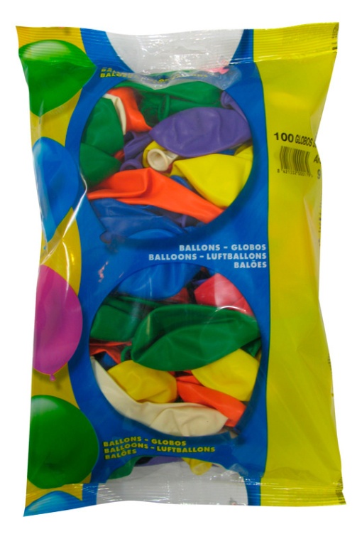 Balão de látex 22cm 9ö cores sortidas (100 unidades) GLOBEST