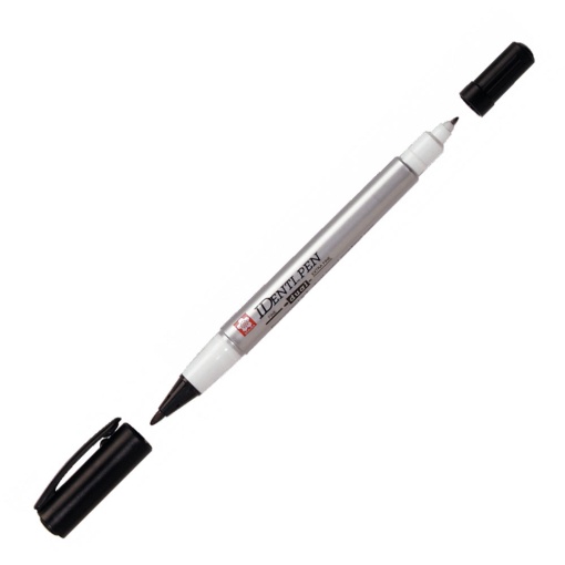 Marcador SAKURA Identi-pen 441 2 pontas 0,4mm+1mm preto 49