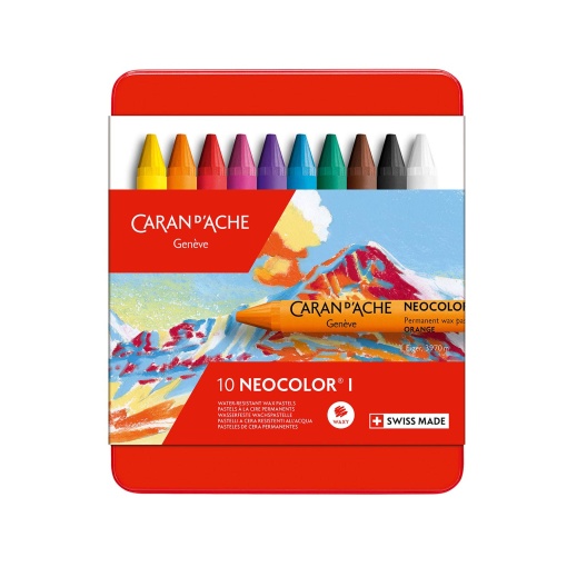 Lápis de Cera Aguarelável Caran D'ache Neocolor I caixa com 10