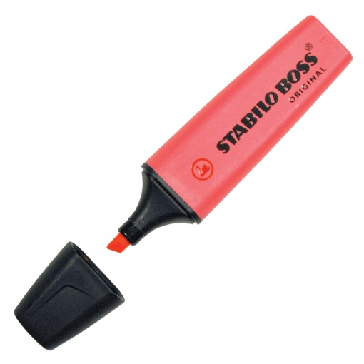Sublinhador Fluorescente STABILO Boss Original Vermelho 40