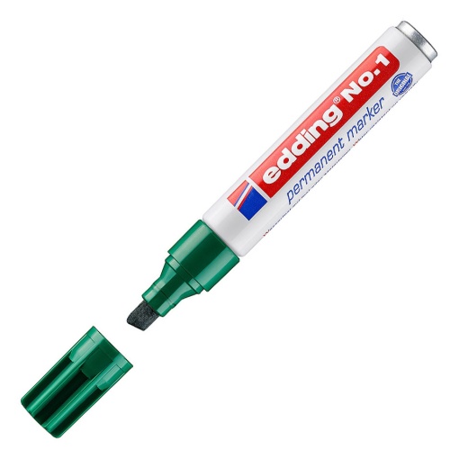 Marcador permanente EDDING nº 1 1-5mm verde