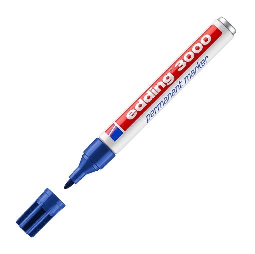 Marcador permanente EDDING 3000 1,5-3mm azul