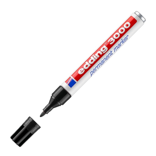 Marcador permanente EDDING 3000 1,5-3mm preto