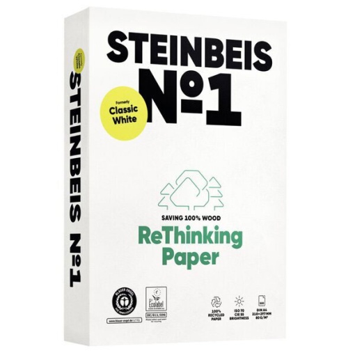 Papel Fotocópia Reciclado A4 80g STEINBEIS Nº 1