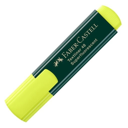 Faber-Castell Textliner 48 1-2-5mm fluorescent highlighter, yellow.