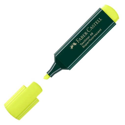 Faber-Castell Textliner 48 1-2-5mm fluorescent highlighter, yellow.