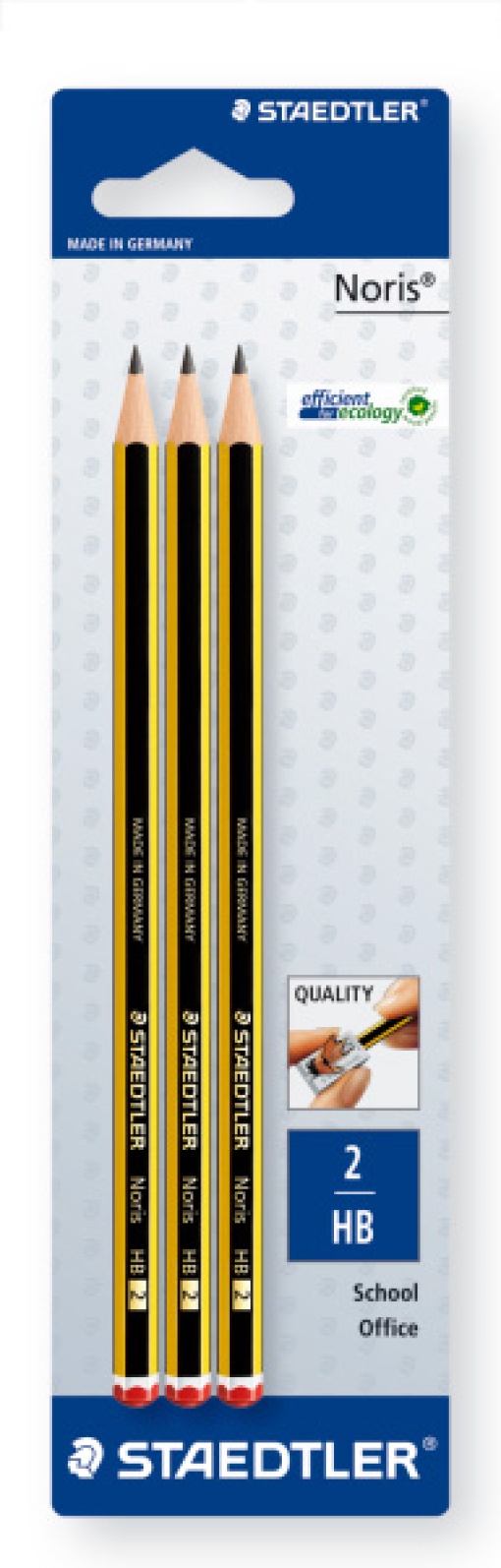 Lápis Grafite STAEDTLER Noris 120 HB Nº 2 com 3