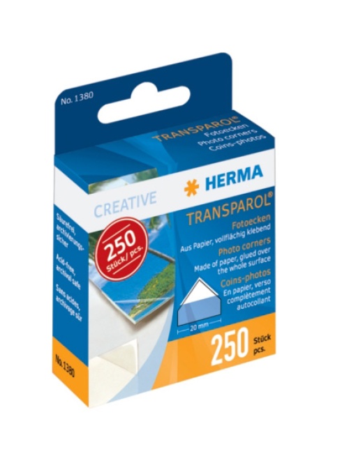 Cantos para Album Fotográfico HERMA caixa com 250