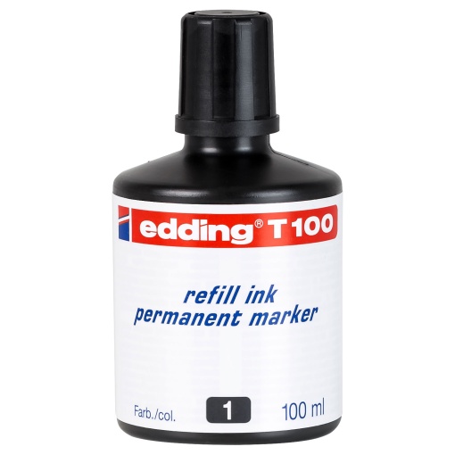Tinta para Marcador EDDING T100 Preto 100ml