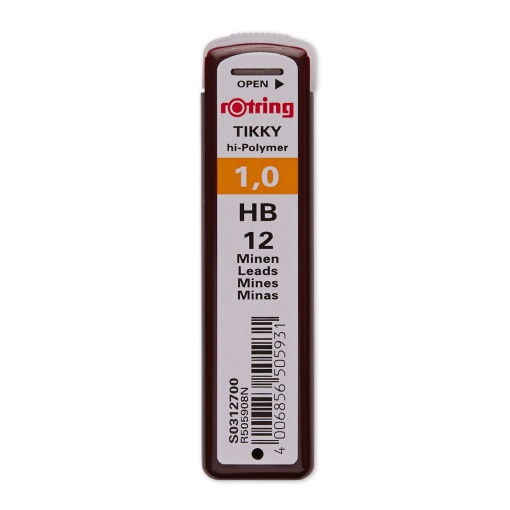 Minas ROTRING Tikky Hi-polymer 1mm HB com 12 S0312700