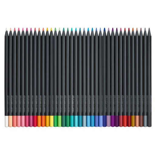 Lápis de Cor FABER-CASTELL Black Edition Longos (36 unidades)