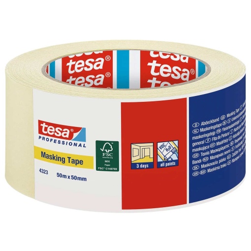 Fita de Pintura Lisa 50mx50mm Tesakrepp 4323