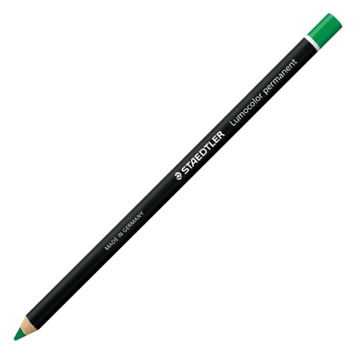 Lápis Dermatográfico Permanente STAEDTLER Lumocolor Glasochrom Verde 20-5