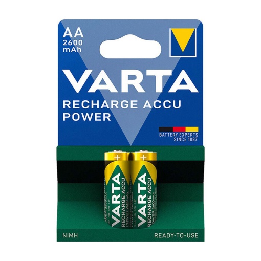 Pilha Recarregável AA HR6 2600 mAh 1,2V (2 unidades) VARTA Accu Power 5716