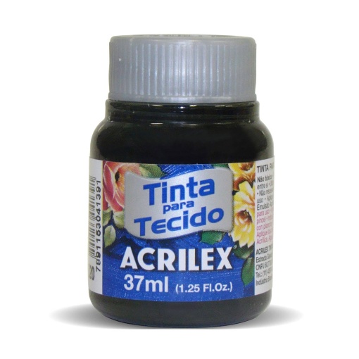 Tinta para Tecido ACRILEX Preto 520 37ml