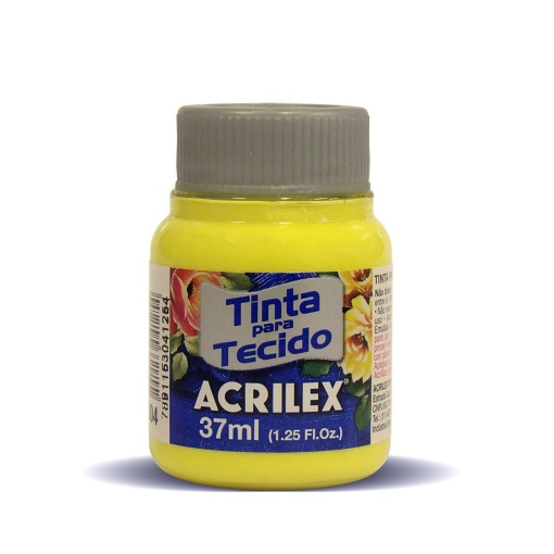 Tinta para Tecido ACRILEX Amarelo Limão 504 37ml