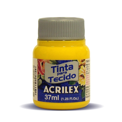 Tinta para Tecido ACRILEX Amarelo Ouro 505 37ml