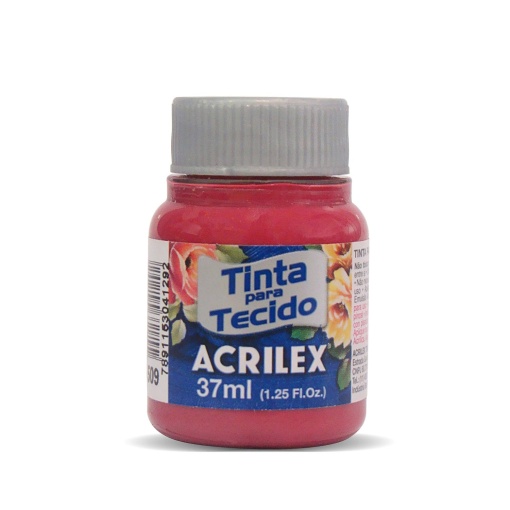 Tinta para Tecido ACRILEX Vermelho Carmim 509 37ml