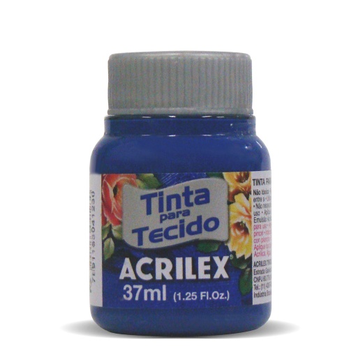 Tinta para Tecido ACRILEX Azul Cobalto 502 37ml