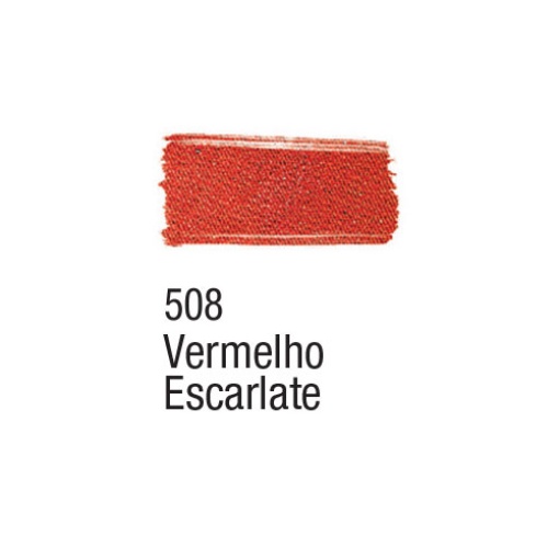 Tinta para tecido ACRILEX vermelho escarlate 508 37ml