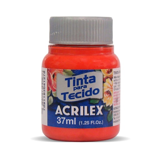 Tinta para Tecido ACRILEX Vermelho Fogo 507 37ml