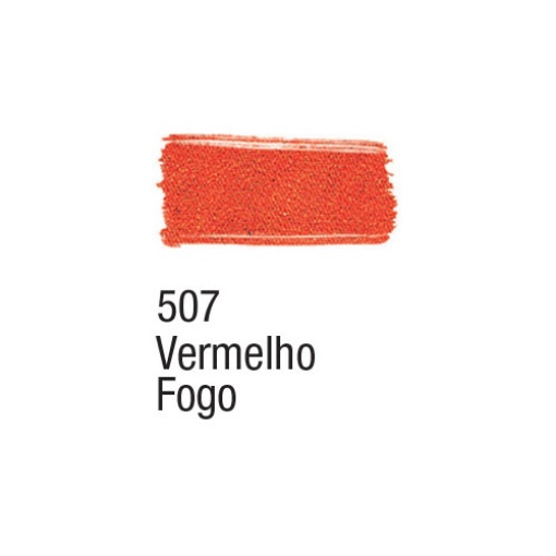 Tinta para tecido ACRILEX vermelho fogo 507 37ml