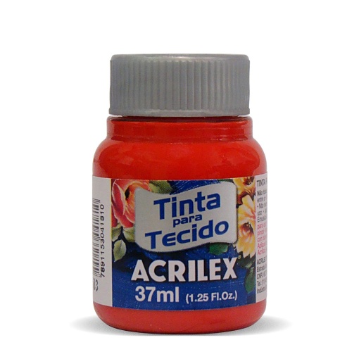 Tinta para Tecido ACRILEX Vermelho Tomate 583 37ml
