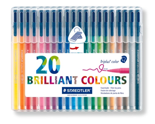 Canetas de feltro STAEDTLER Triplus Color 323 1mm 20 cores Sb20