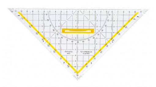 Esquadro geométrico ARISTO GEOTEC 45°/25cm com pega A16504