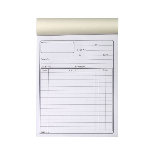 Livro de expediente autocopiativo A5 modelo 18 100 folhas