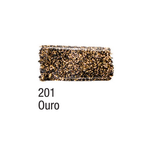 Tinta para tecido glitter ACRILEX ouro 201 37ml