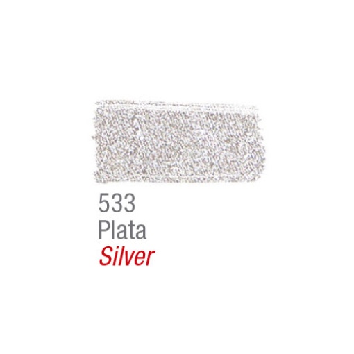 Tinta para tecido metálica ACRILEX prateada 533 37ml