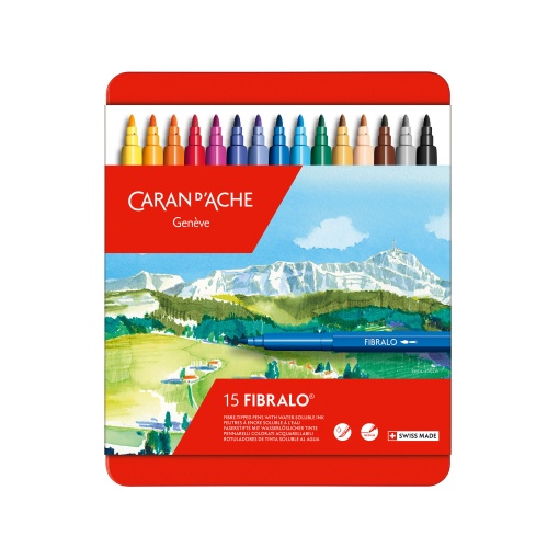 Canetas de Feltro Caran D'ache Fibralo com 15