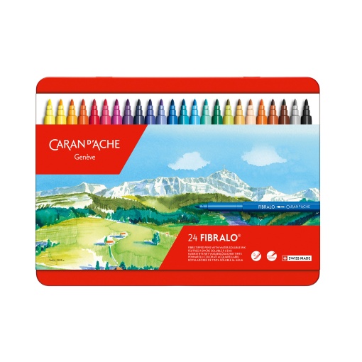 Canetas de Feltro Caran D'ache Fibralo com 24