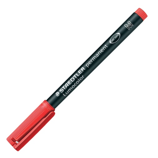 Marcador universal permanente STAEDTLER Lumocolor 317 M 1mm vermelho 2