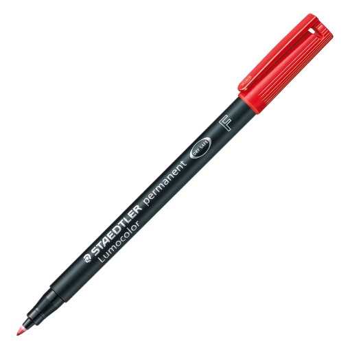 Marcador universal permanente STAEDTLER Lumocolor 318 F 0,6mm vermelho 2
