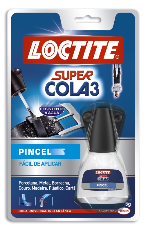 Cola Instantânea LOCTITE Super Cola 3 com Pincel 5g