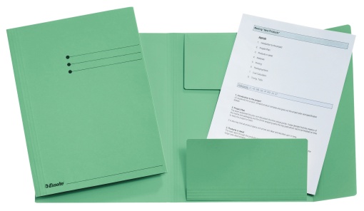 Pasta de Documentos ESSELTE 10333 A4 275g Verde 08