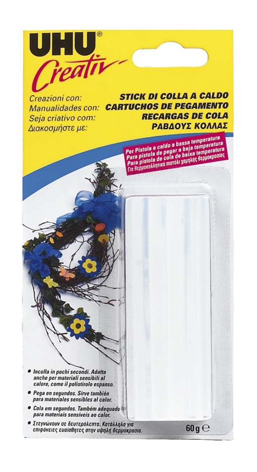 Cola para Pistola 7mm Transparente UHU CREATIV com 15