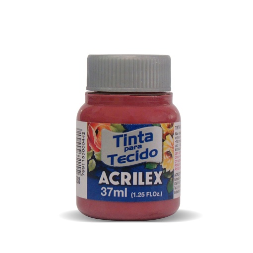 Tinta para Tecido ACRILEX Vermelho 588 37ml