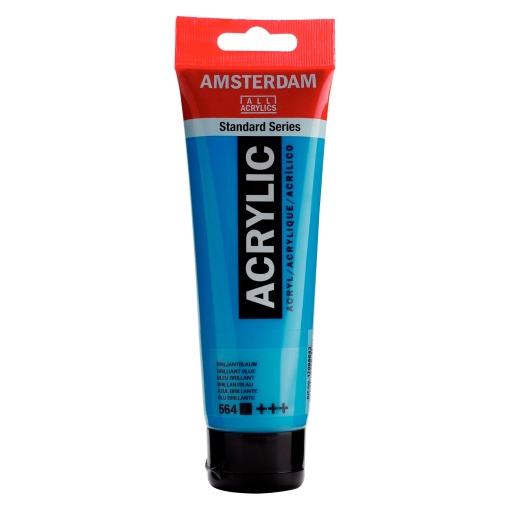 Tinta Acrílica AMSTERDAM Azul Brilhante 564 120ml