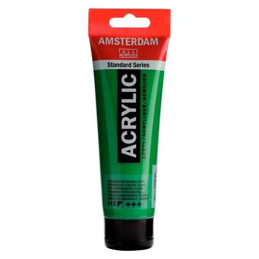 Tinta Acrílica AMSTERDAM Verde Claro 618 120ml